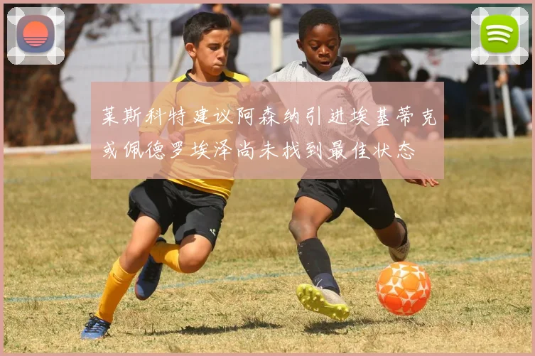 莱斯科特建议阿森纳引进埃基蒂克或佩德罗埃泽尚未找到最佳状态